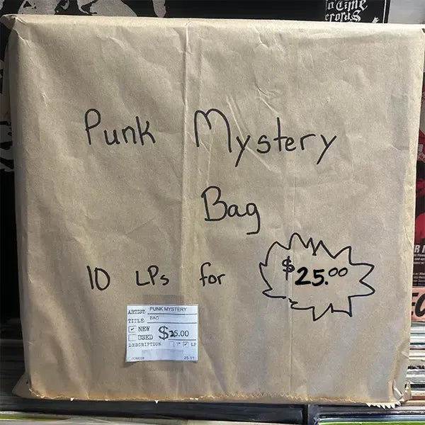 PUNK MYSTERY BAG!  10 NEW LPS FOR $25!!!!